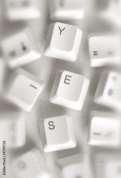Obraz Computer keys with yes word