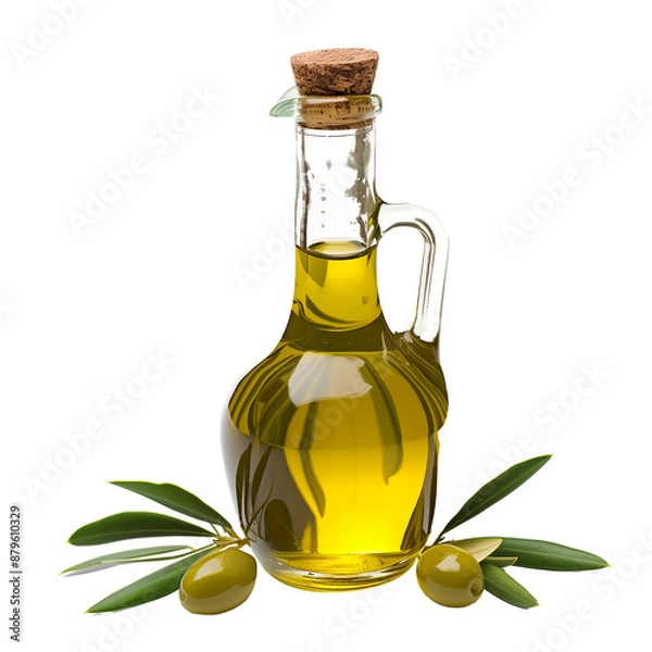 Obraz Olive oil isolated on transparent or white background