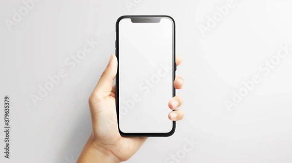 Fototapeta hand holding smartphone Generative AI 