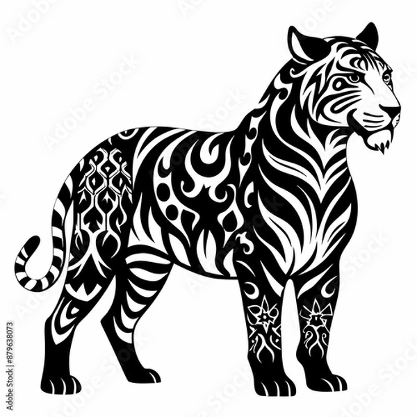 Fototapeta tiger vector and illustration