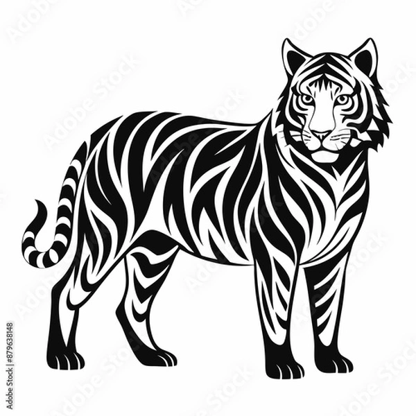 Fototapeta tiger vector and illustration