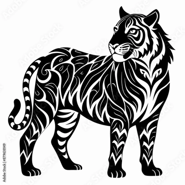 Fototapeta tiger vector and illustration