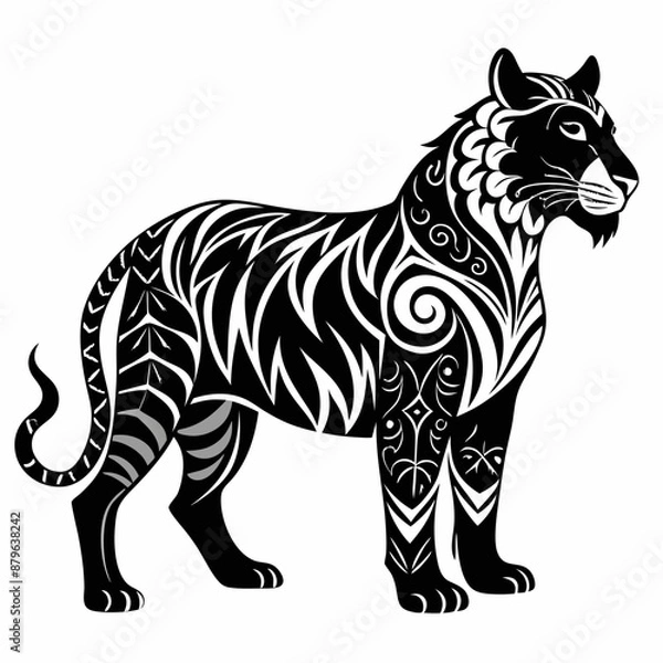 Fototapeta tiger vector and illustration