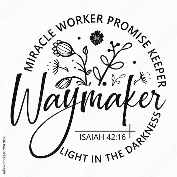 Obraz Waymaker Svg, Miracle Worker, Promise Keeper, My god, Christian svg, Religion svg