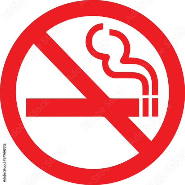 Obraz No smoking sign Isolated on a transparent background