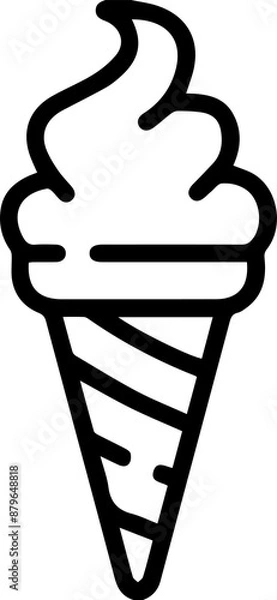 Obraz Colorful ice cream icon illustration Isolated on a transparent background