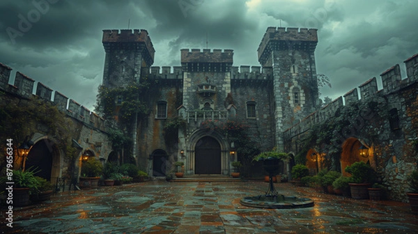 Obraz medieval stone castle