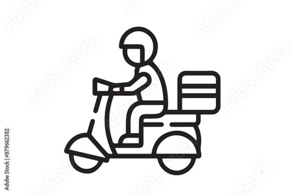 Obraz delivery boy icon