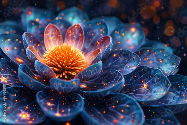 Fototapeta Hand-drawn cosmic motifs in the form of a mandala, using bright colors and intricate patterns to reflect the grandeur and mystery of the cosmos
