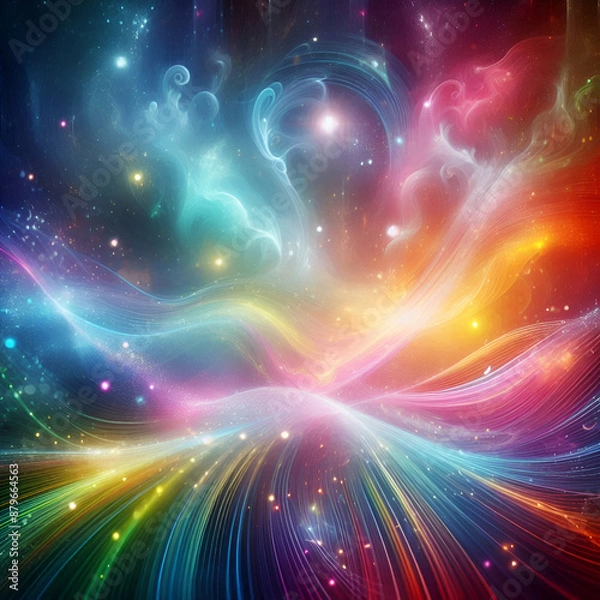 Fototapeta Magic glow lights abstract background template