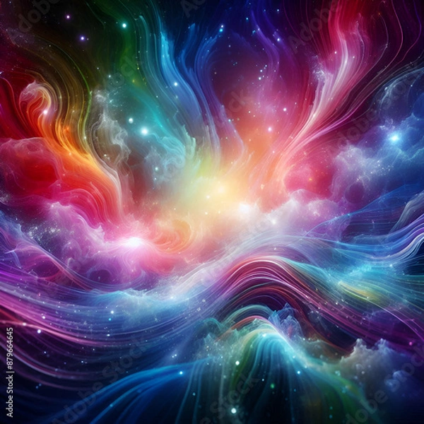 Fototapeta Magic glow lights abstract background template