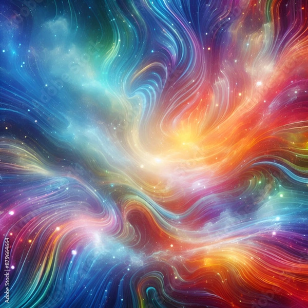 Fototapeta Magic glow lights abstract background template