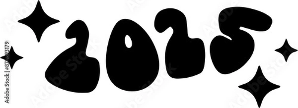 Fototapeta 2025 Funky Bubble Text