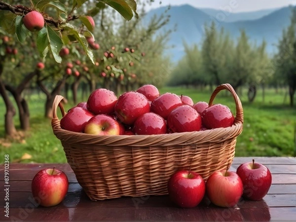 Fototapeta apples in the basket