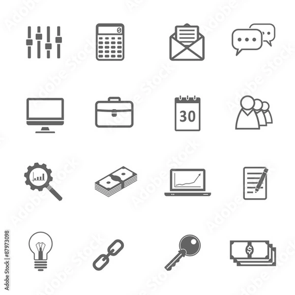 Fototapeta Simple Icons Set