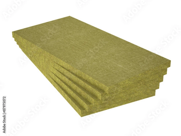 Obraz A stack of stone wool insulation