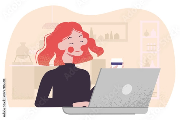 Fototapeta Enjoying remote work