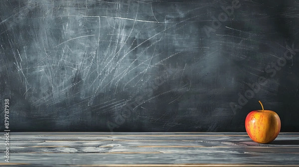 Fototapeta Back to School Inspiration: Creative Chalkboard Backdrop for Educational Graphics