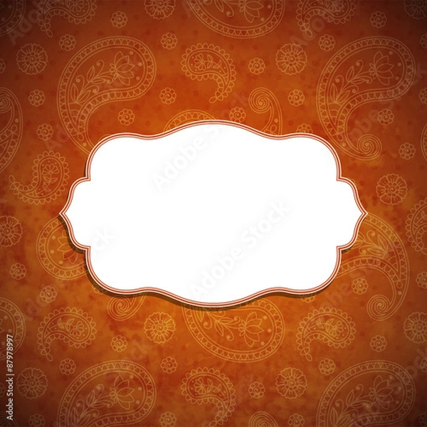 Fototapeta Frame in the Indian style
