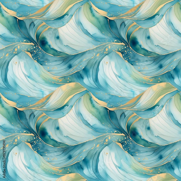 Obraz abstract blue background with waves