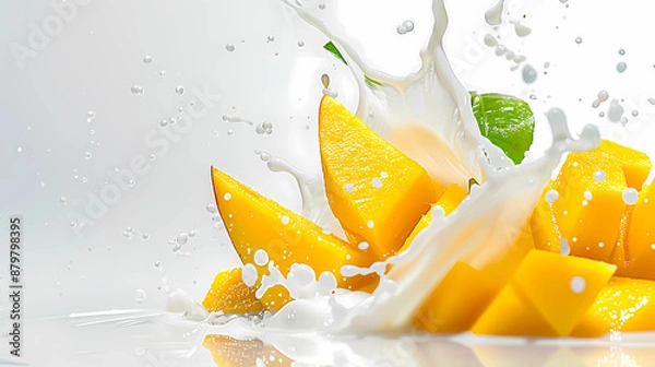 Obraz Mango splash in milk