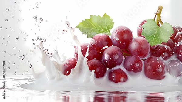 Obraz Grapes Splash in Milk