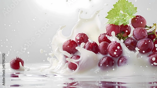 Obraz Grapes Splash in Milk
