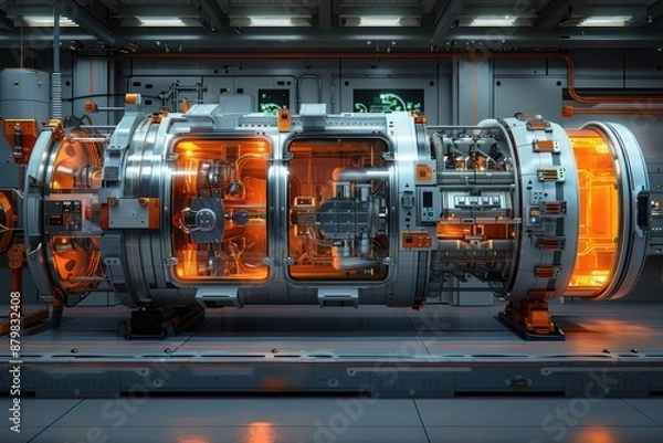 Fototapeta EUV light beam machine sterile ,controlled,necessary ,semiconductor fabrication