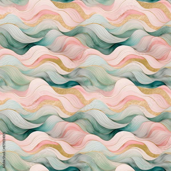 Obraz abstract Seamless pattern with waves