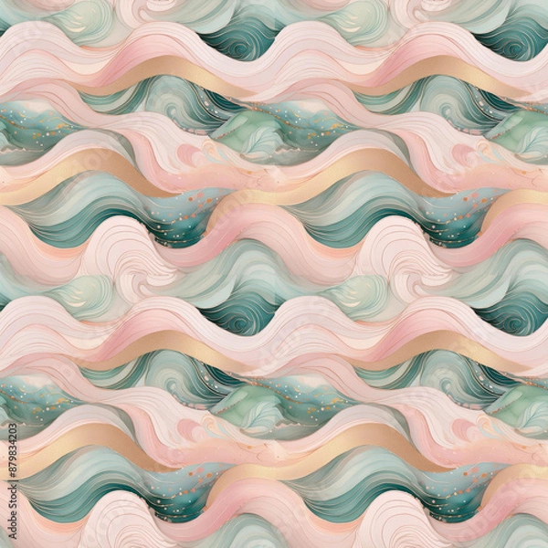 Obraz abstract Seamless pattern with waves