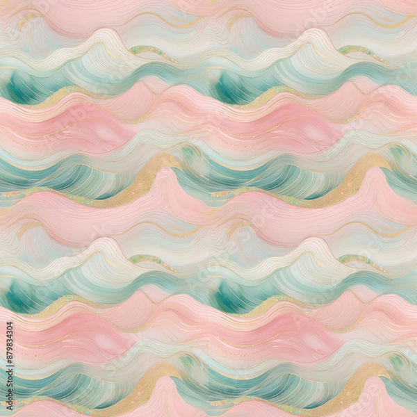 Obraz abstract Seamless pattern with waves