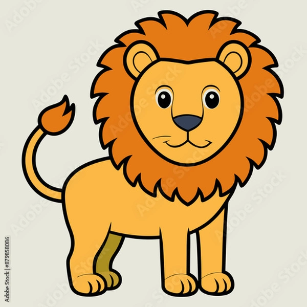 Fototapeta simple simple-lion--bold-lines -lion--bold-lines