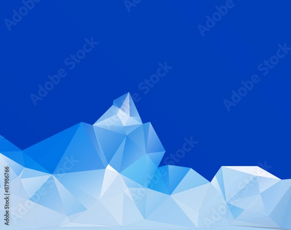 Fototapeta blue triangular background