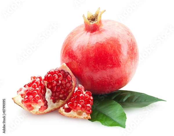 Obraz Pomegranate isolated on white background
