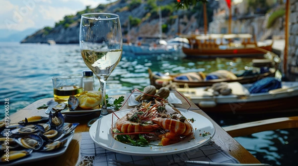 Fototapeta Table setting on the beach