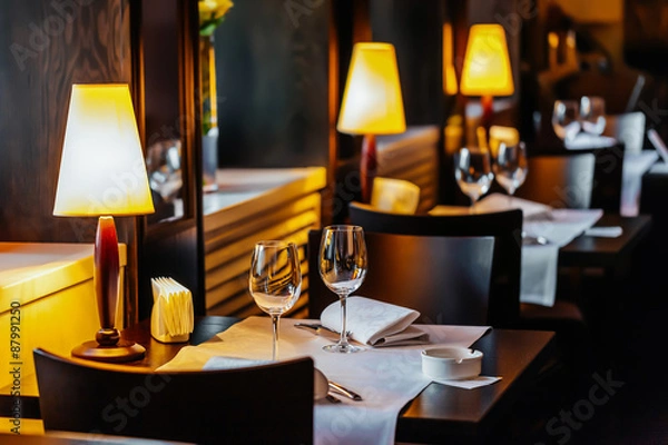 Obraz Nakryj do stołu w restauracji