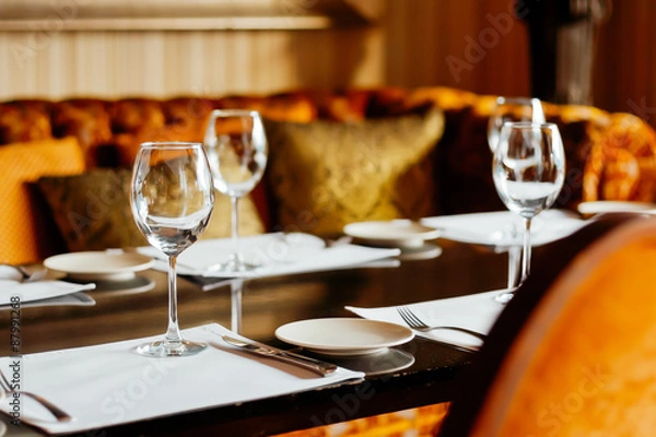 Obraz Set the table in the restaurant