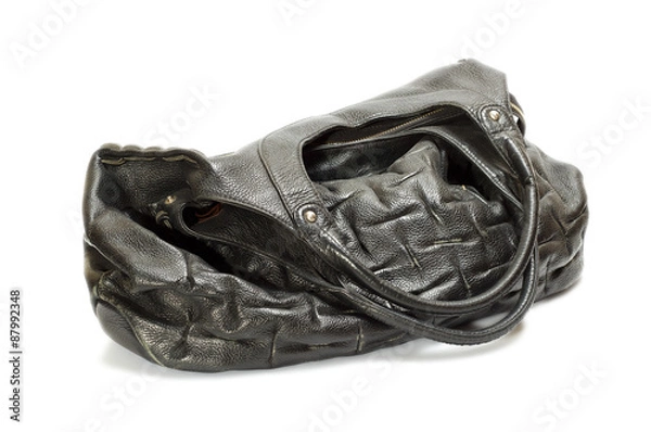 Fototapeta black leather purse