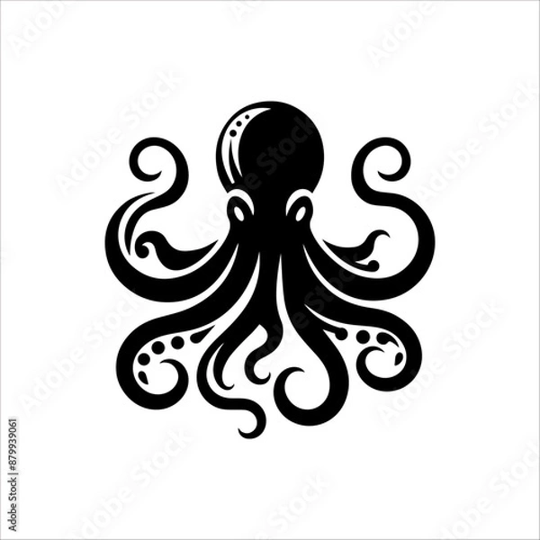 Fototapeta Octopus silhouette design vector eps