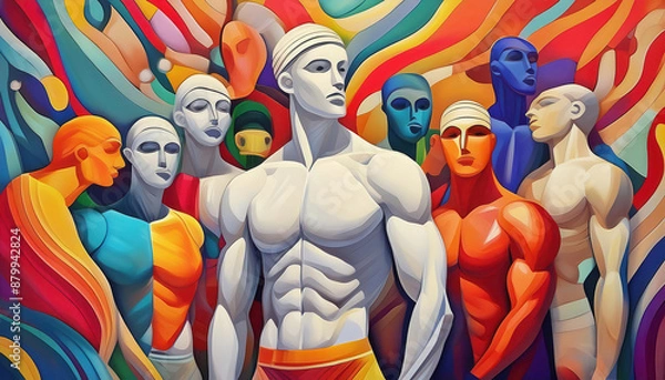 Fototapeta Men after a workout