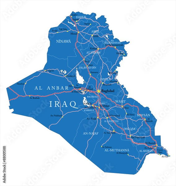 Fototapeta Iraq map