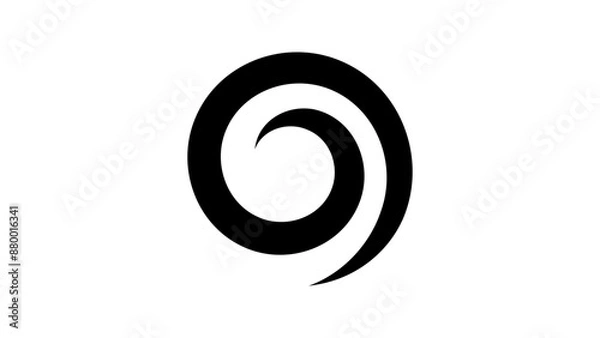 Obraz Minimal Smooth Spiral for Logo
