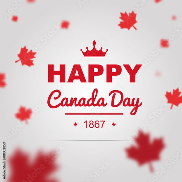 Obraz Happy Canada Day poster.