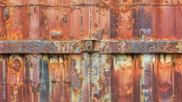 Obraz Rust on container wall with extensive oxidation