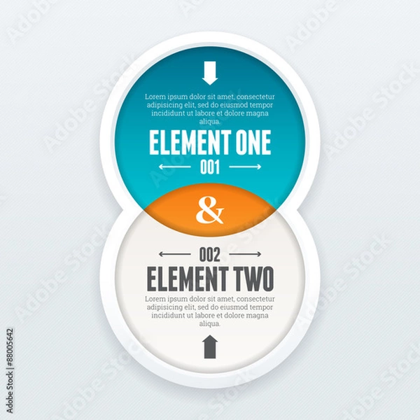 Obraz Twin Element Infographic