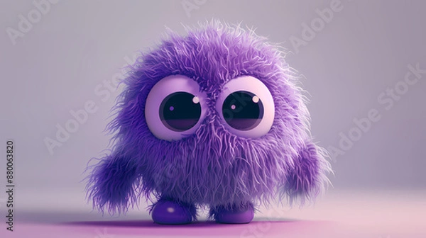 Obraz Cute furry monster