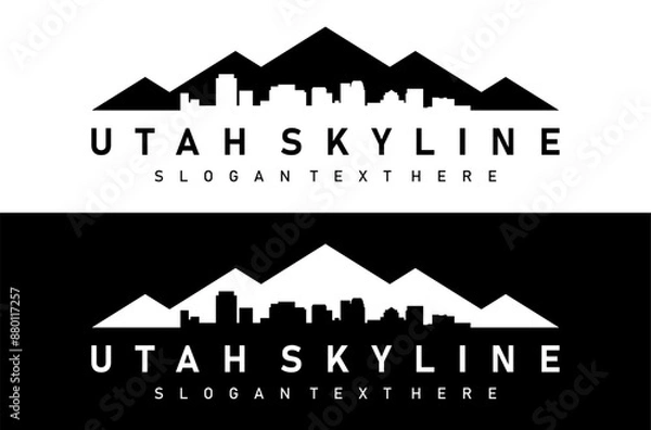 Obraz utah skyline illustration design vector art