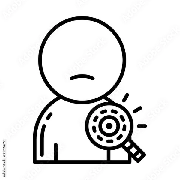 Obraz search for symptoms outline icon