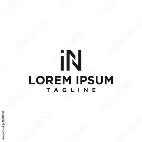 Obraz in square logo design