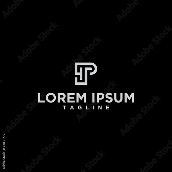 Obraz pj monogram logo design inspiration